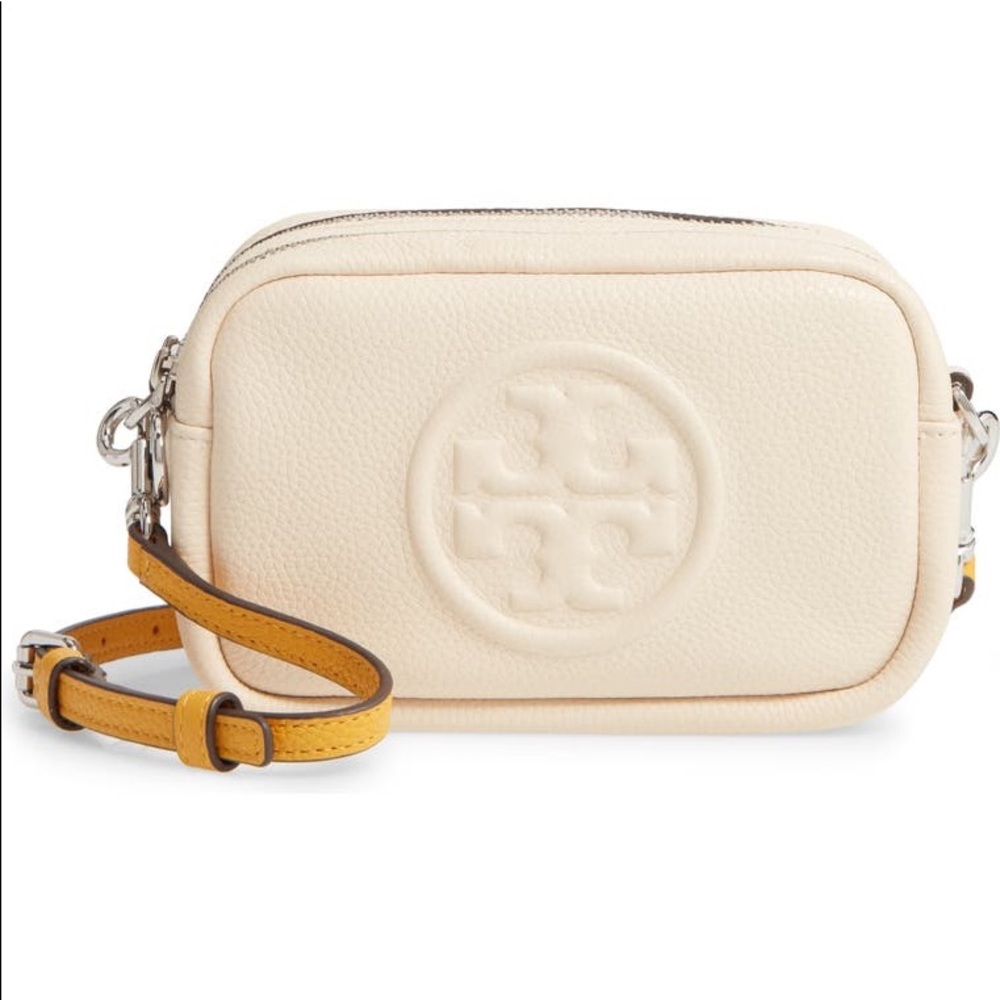 NWT! Tory Burch Perry Bombe Leather Crossbody Bag